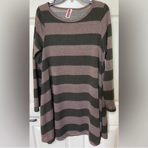 Bellamie black and tan Swing mini dress XL